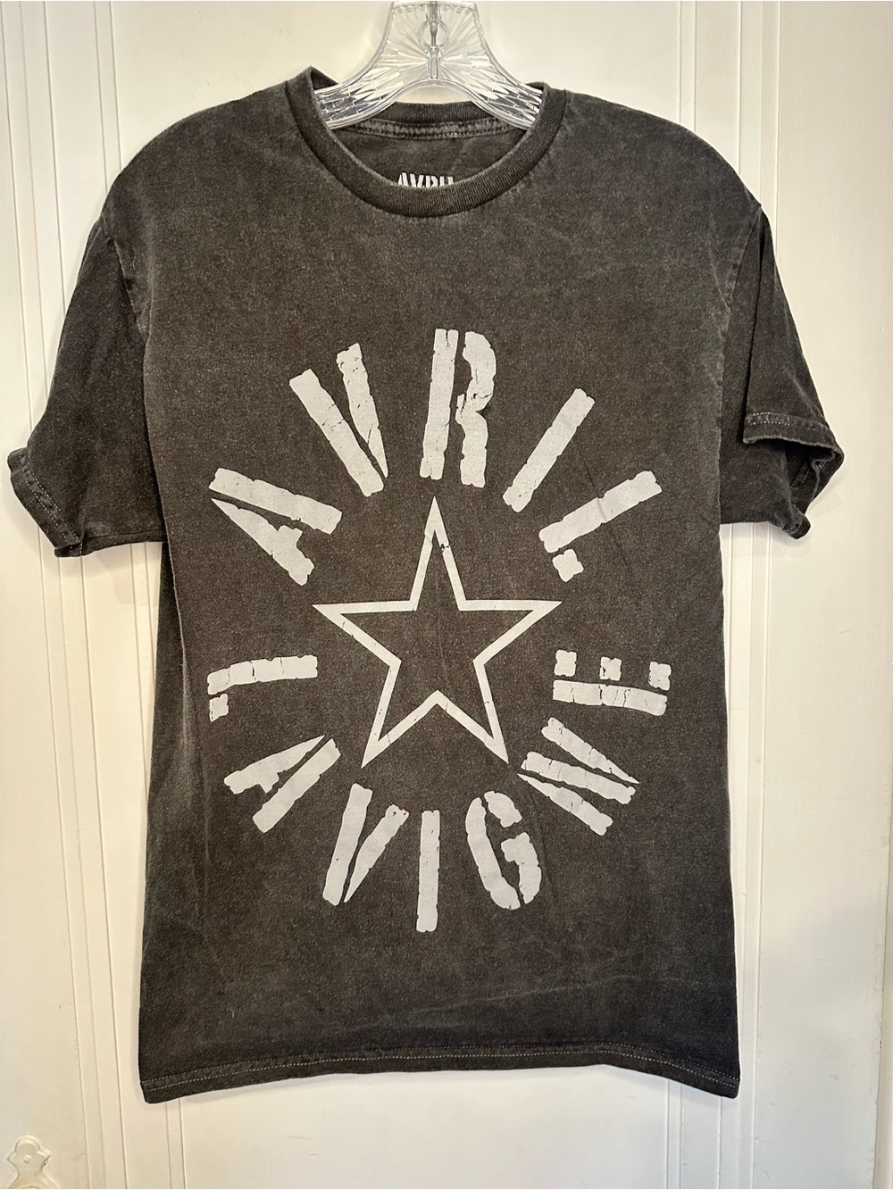 Avril Lavigne Star Graphic Tee in Washed Black